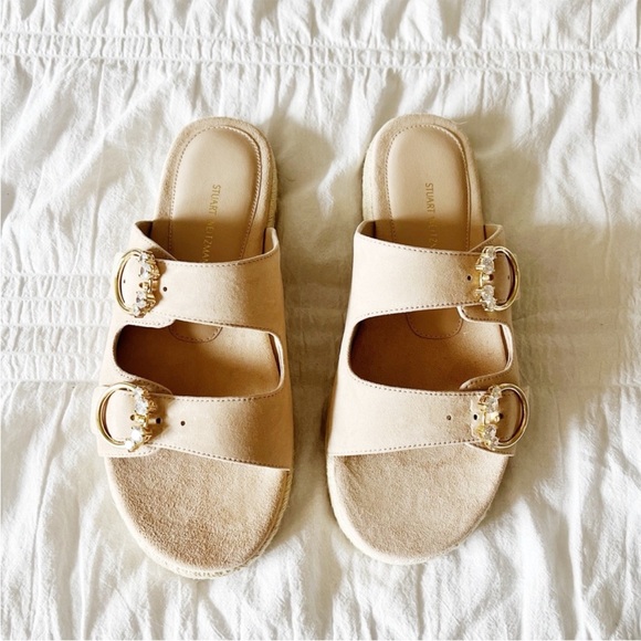 NWT STUART WEITZMAN Espadrille Flat Slide Size 9 - Picture 5 of 14